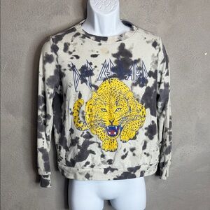 Def Leopard band pullover sweatshirt S